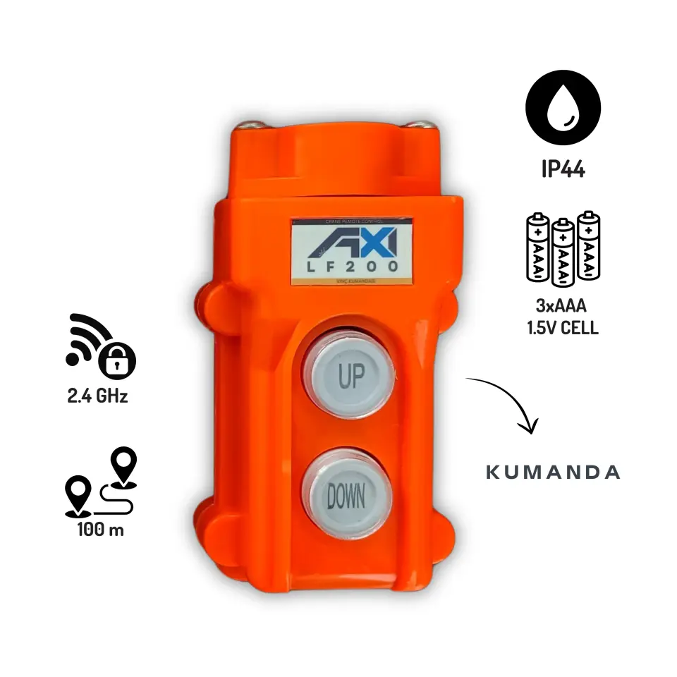 SF200 Vinç Kumandası Alıcı Verici Set - 2 Kanal