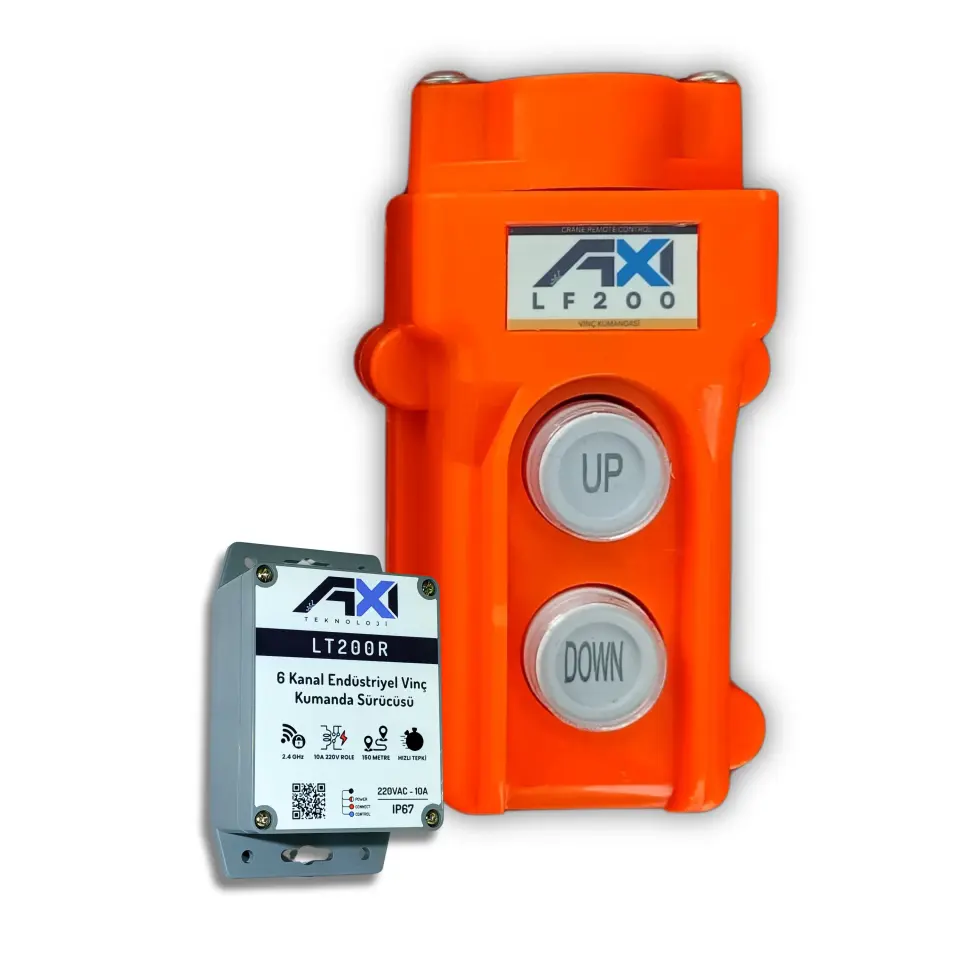 SF200 Vinç Kumandası Alıcı Verici Set - 2 Kanal