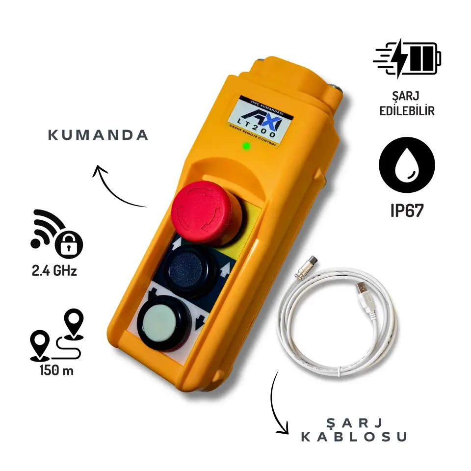 ST100 VİNÇ KUMANDASI ALICI VERİCİ SET - 2 KANAL