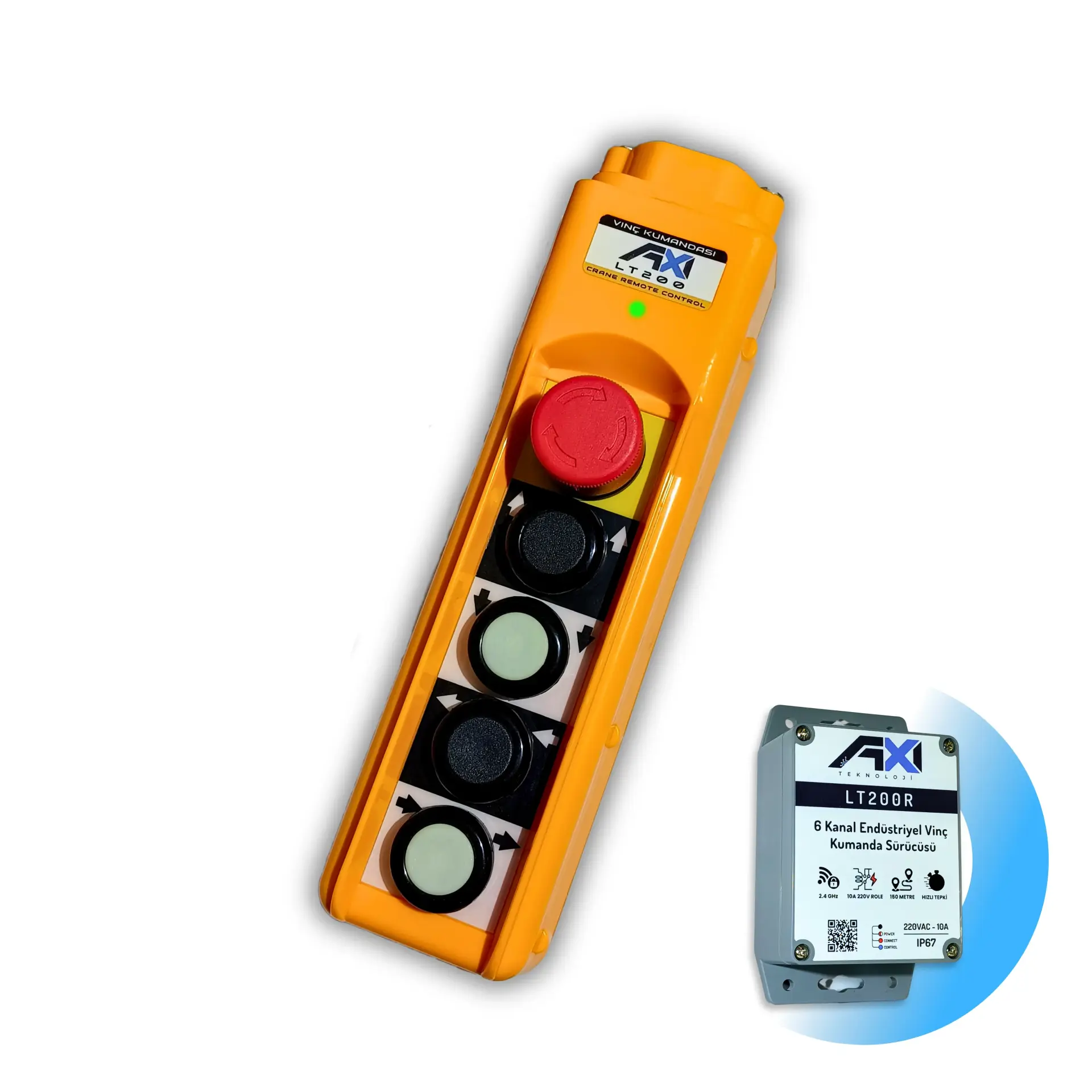 ST200 Vinç Kumandası Alıcı Verici Set - 4 Kanal