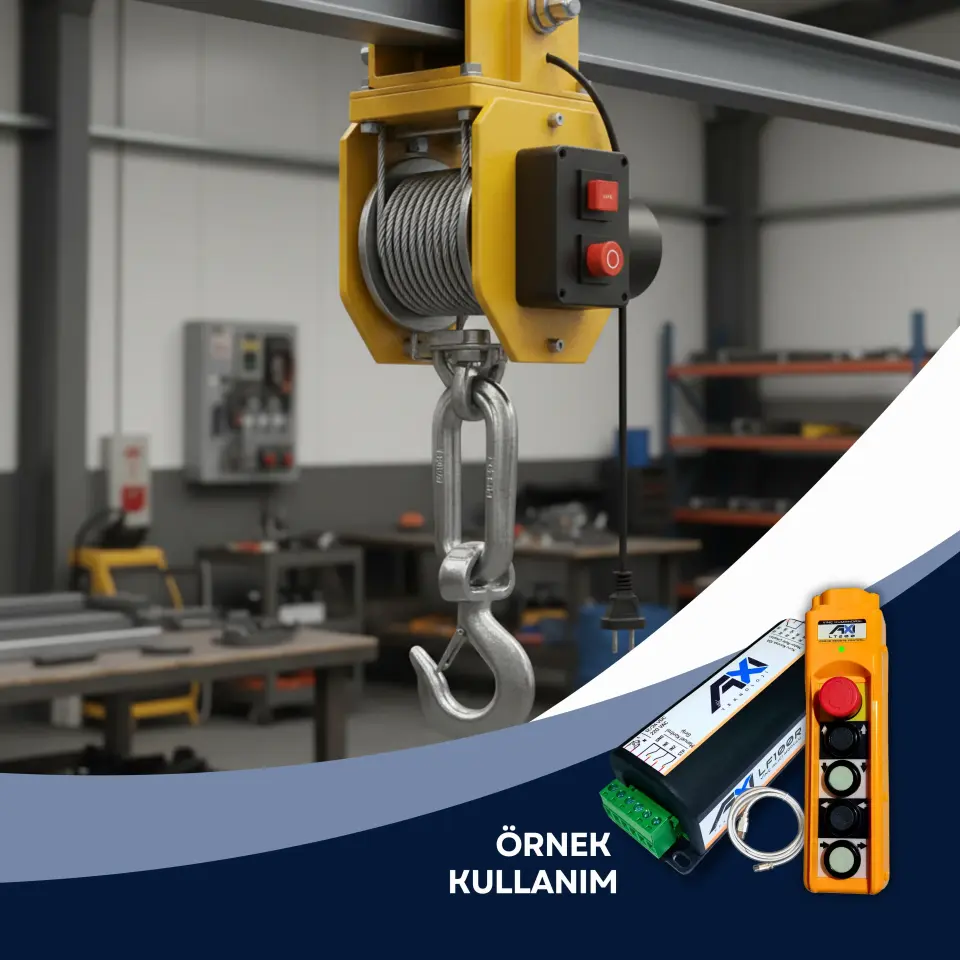 ST100 Vinç Kumandası Alıcı Verici Set - 4 Kanal